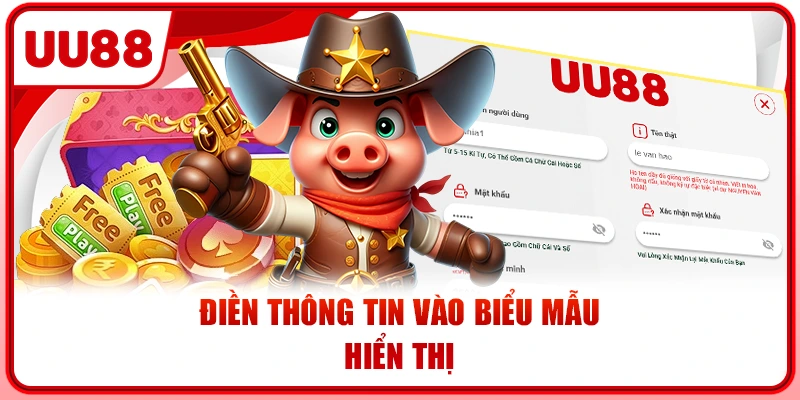 Điền thông tin vào biểu mẫu hiển thị